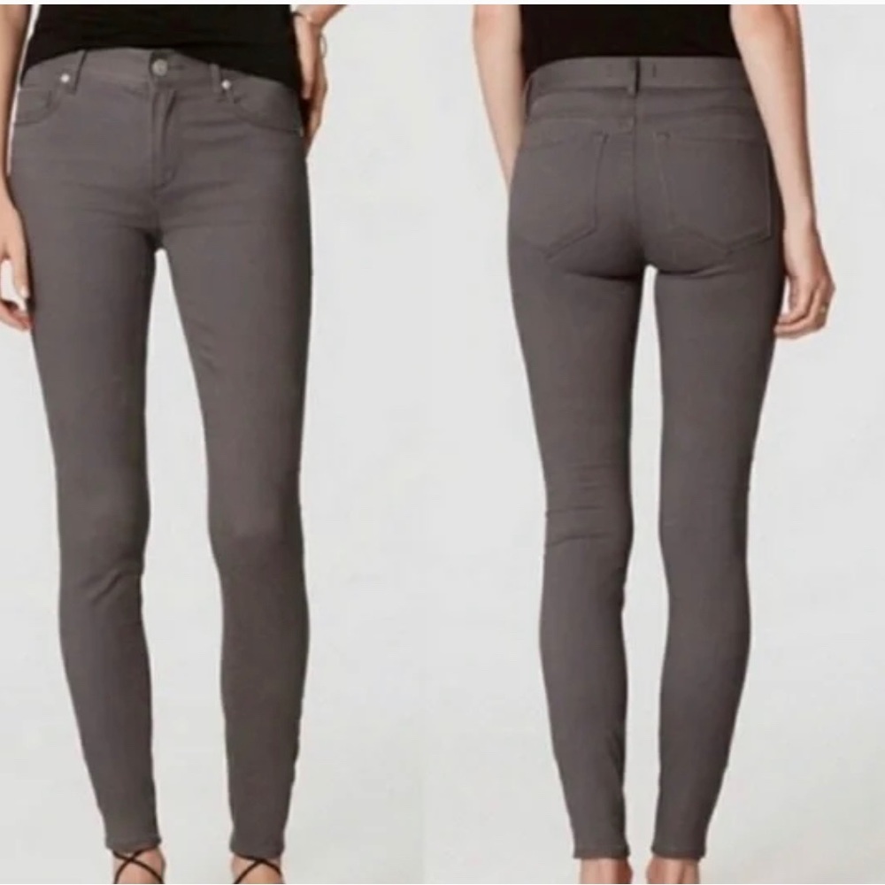 LOFT sateen gray legging pants 6 p petite